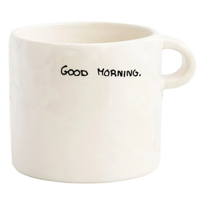 Anna + Nina - Taza de café "Buenos días" | Crema
