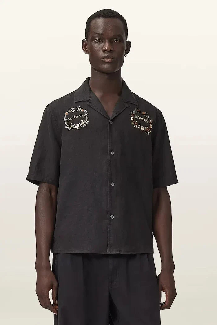 Camisa de lino para hombre AllSaints KLAVICLE
