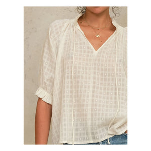 M.A.B.E. - Blusa de algodón Etta | Crudo