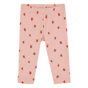 Emile et Ida - Leggings de Algodón Orgánico con Estampado de Fresas | Rosa