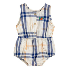 Bobo Choses - Mono de algodón orgánico con estampado de tartán | Crudo