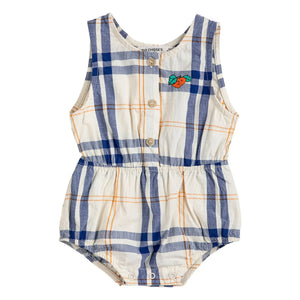 Bobo Choses - Mono de algodón orgánico con estampado de tartán | Crudo
