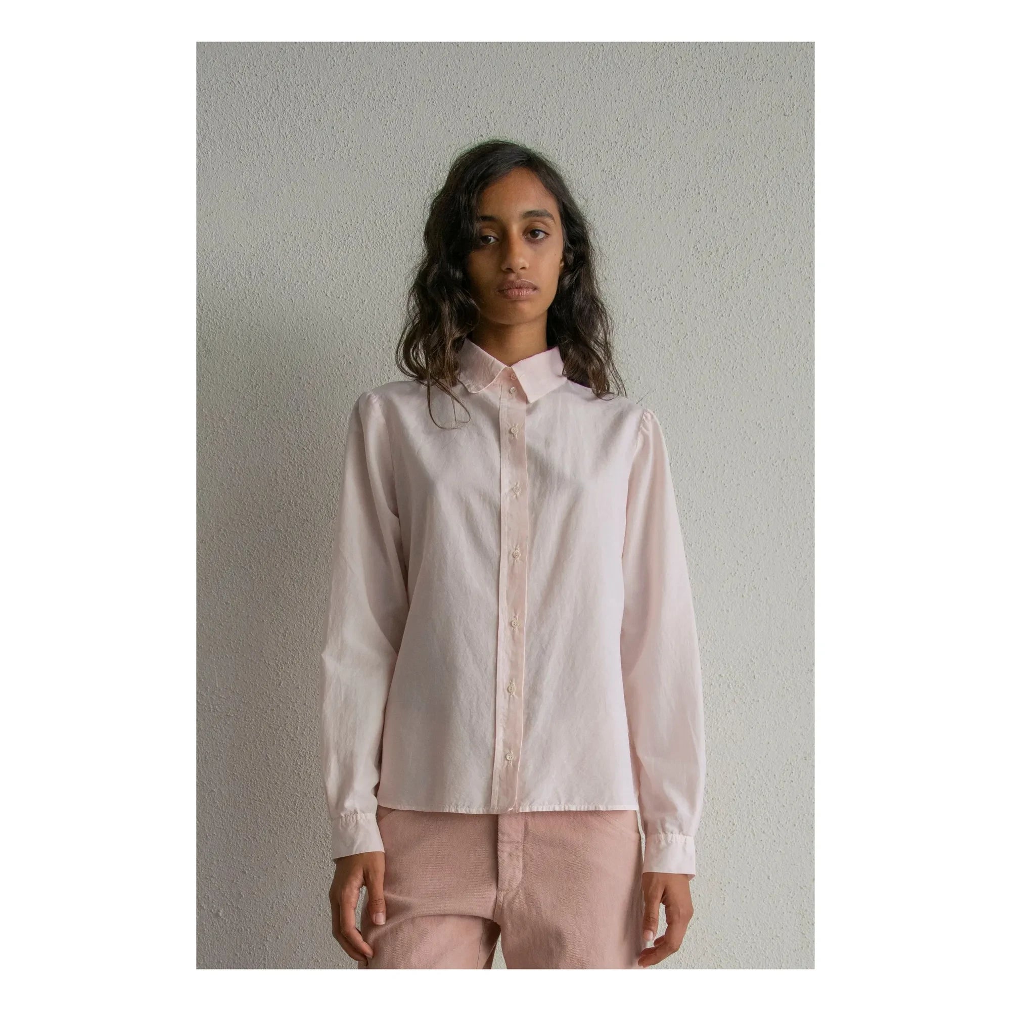 THEAVANT - L'Homme Camisa de popelín de seda y algodón | Rosa claro