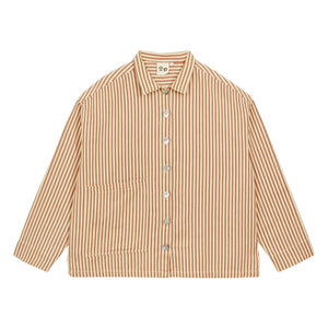 a.p - Camisa de rayas de algodón | Marrón