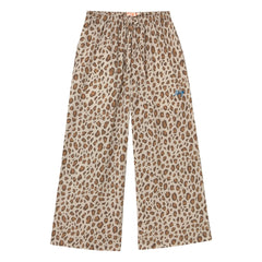 Tinycottons - Pantalón Popelín Leopardo | Marrón