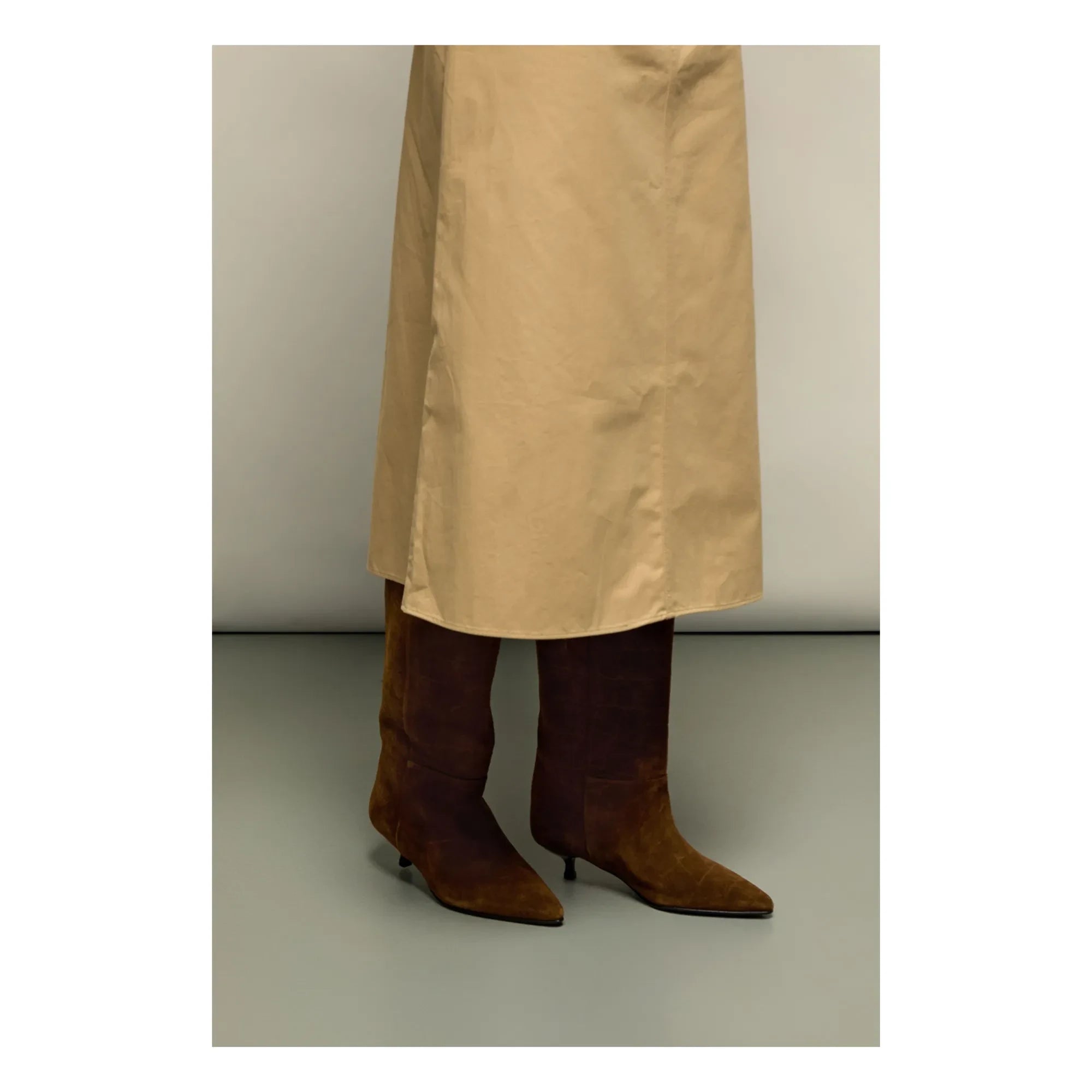 Botas Augusta - Sydney de piel con efecto cocodrilo | Marrón claro
