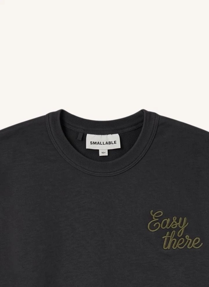 Smallable Kid - Arlo Easy Original Sudadera de Algodón Orgánico | Negro