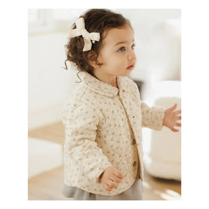 Quincy Mae - Chaqueta acolchada Fleurie de gasa de algodón orgánico | Crudo