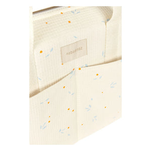 Nobodinoz - Bolso cambiador impermeable Gala Opera Orange Cherries | Beige
