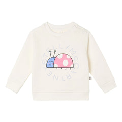 Stella McCartney Kids - Sudadera de algodón orgánico Coccinelle | Marfil