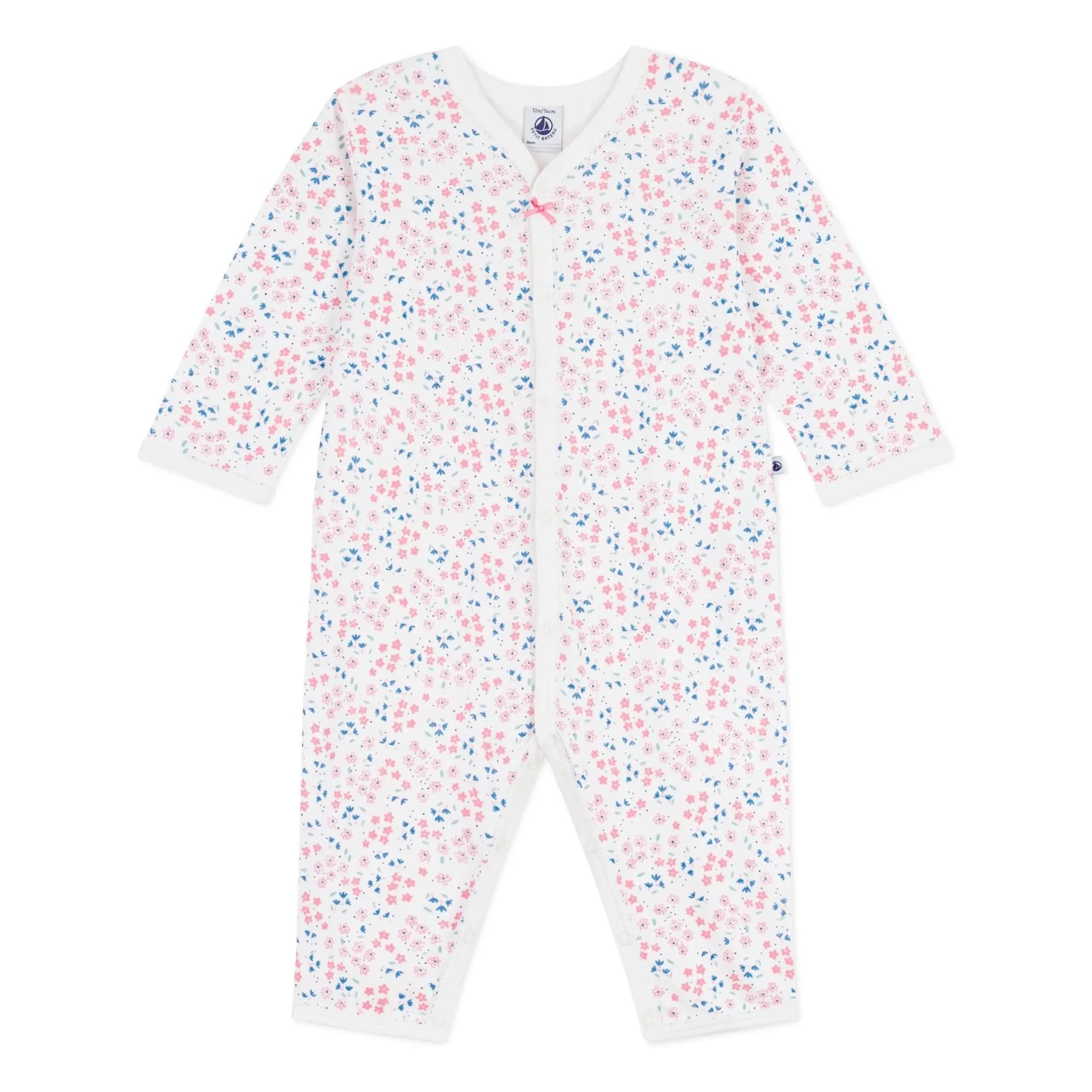 Petit Bateau - Pijama Dormir Fleuri | Blanco