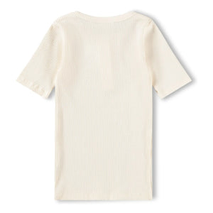 Molo - Camiseta de canalé con botones Rosey | Marfil