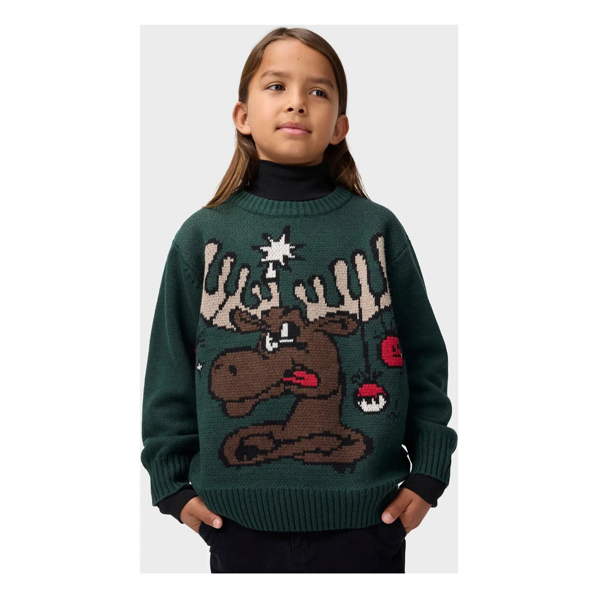Molo - Bello Smiley Noel Jersey | Verde cromo