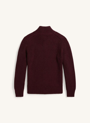 Ralph Lauren - Sudadera con logo y cuello trucker | Burdeos