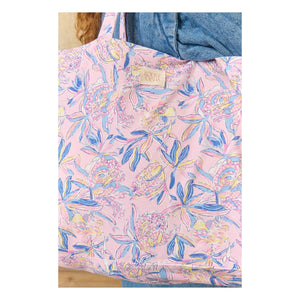 Louise Misha - Bolso tote de algodón Beverly | Rosa empolvado