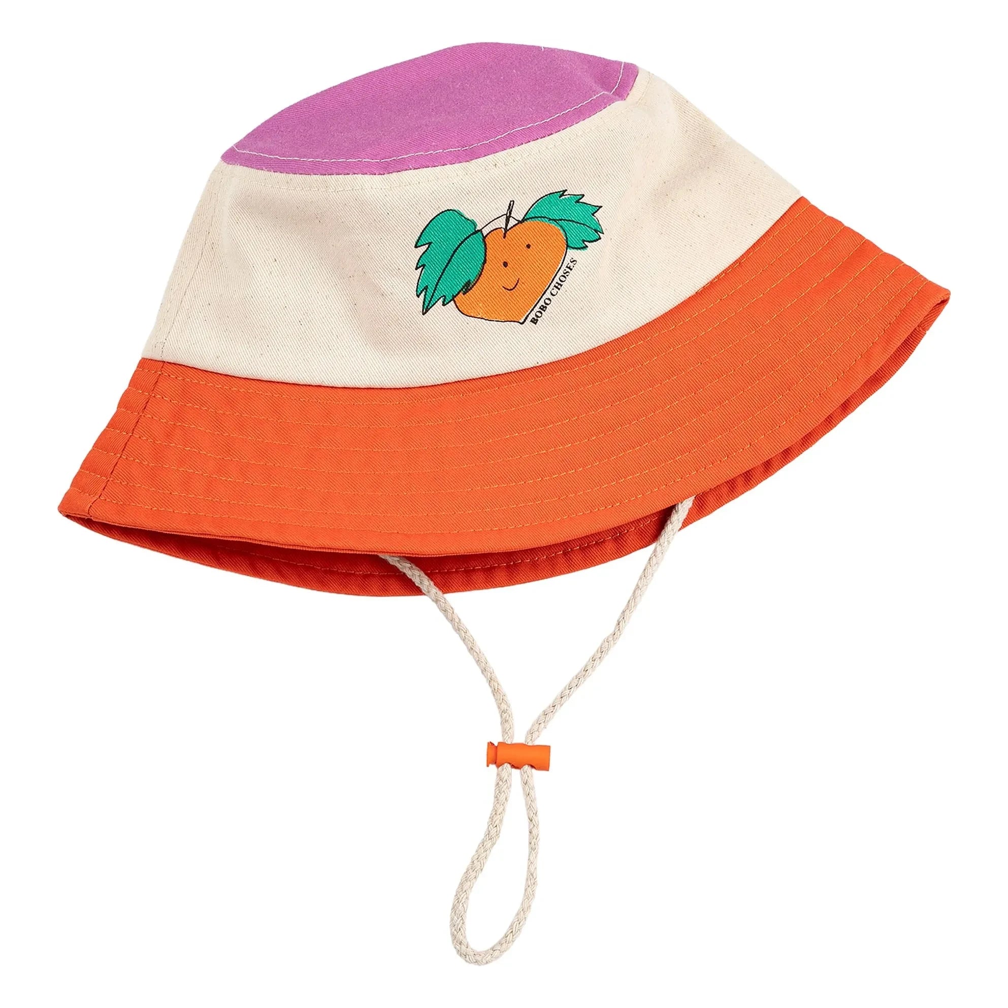 Bobo Choses - Gorro de Fibra Reciclada con Bloques de Color | Naranja