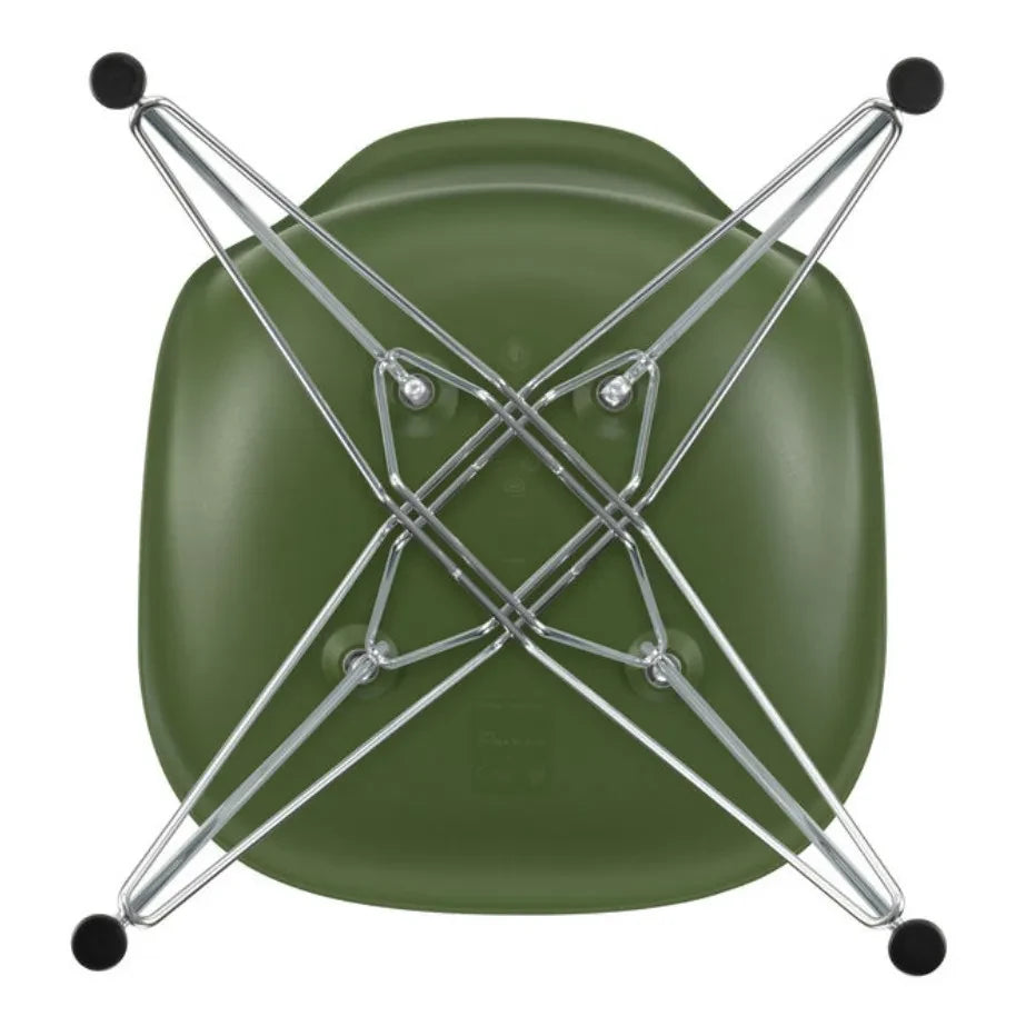 Vitra - Silla DSR de plástico - estructura cromada - Charles & Ray Eames | Forêt