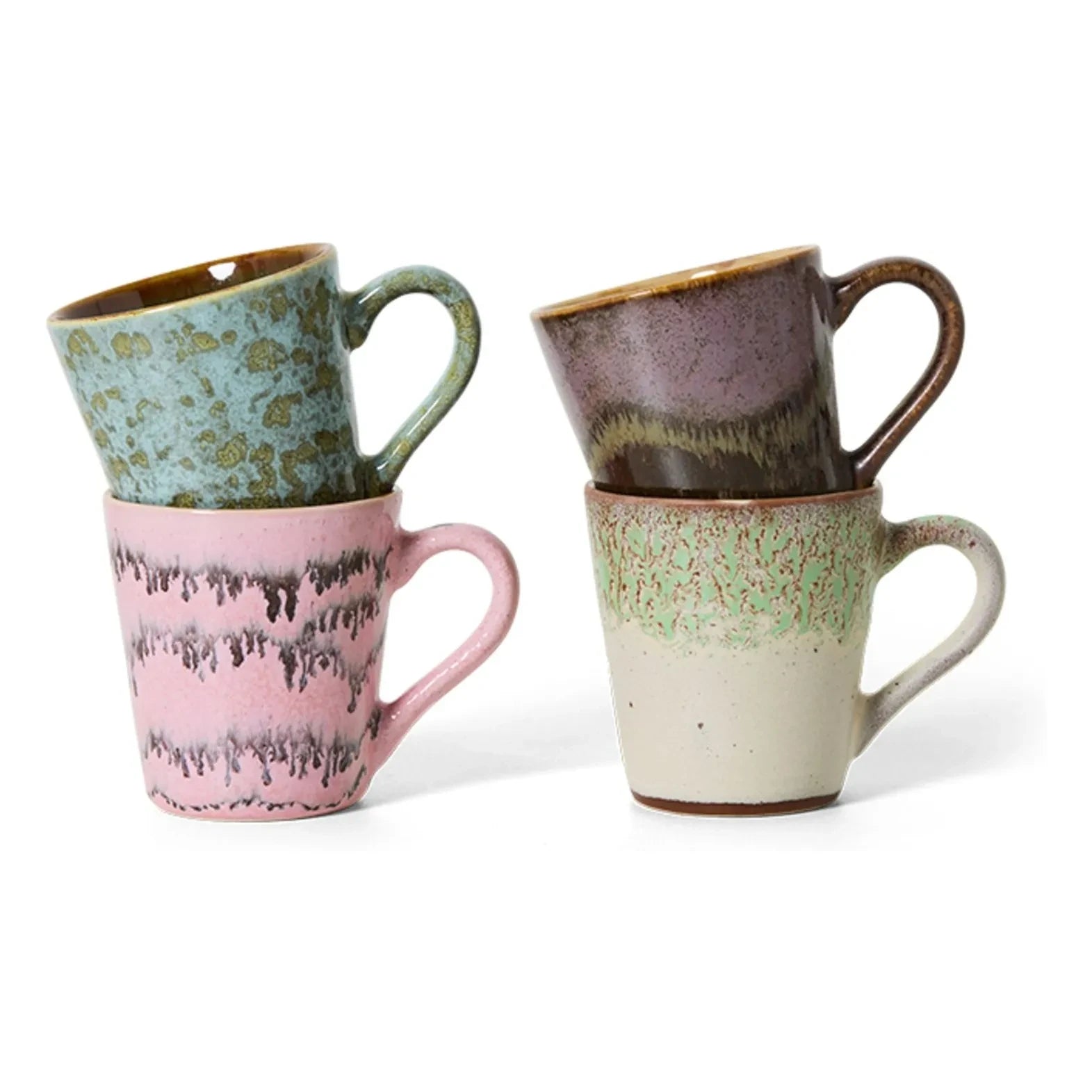 HKliving - Tazas de espresso Brustalism - Juego de 4