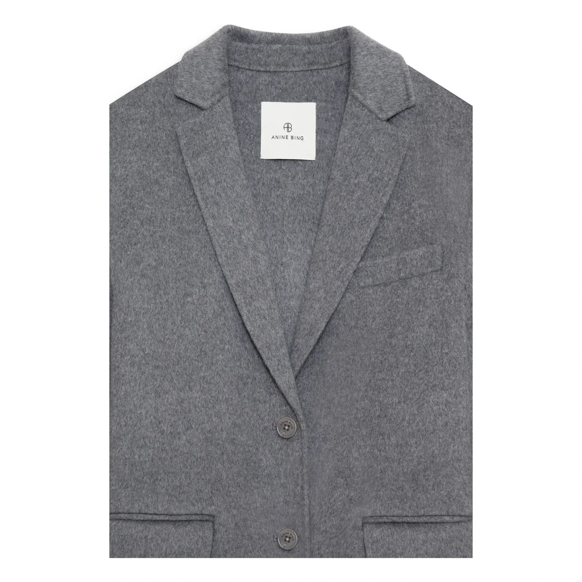Anine Bing - Chaqueta de lana y cachemira Quinn | Gris jaspeado