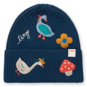 Tinycottons - Gorro de lana con forma de seta | Azul oscuro