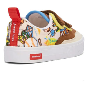 Hello Hossy - Zapatillas deportivas con detalle de arañazos San Francisco | Marrón
