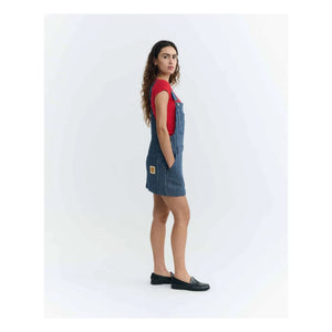 Thinking Mu - Vestido de algodón orgánico a rayas Rafaela | Azul