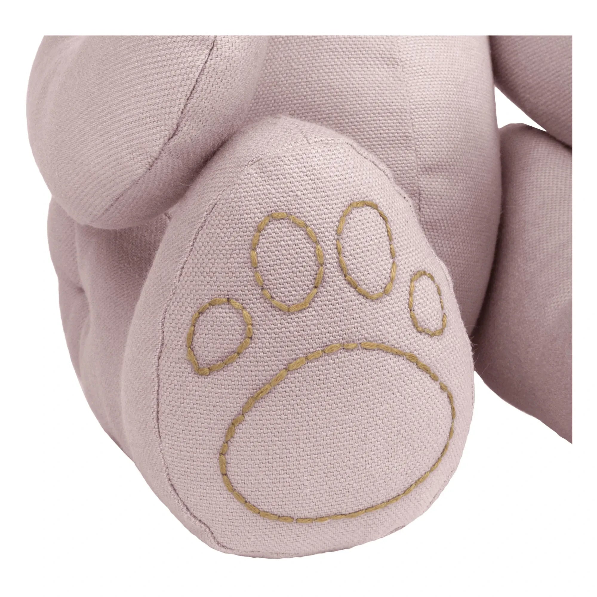 Número 74 - Oso de peluche de algodón orgánico | Rosa empolvado S007