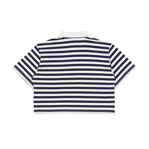 Smallable Kid - Polo Varsity de rayas | Azul negro