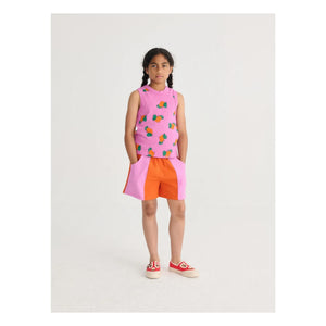 Bobo Choses - Shorts de algodón orgánico con bloques de color | Naranja
