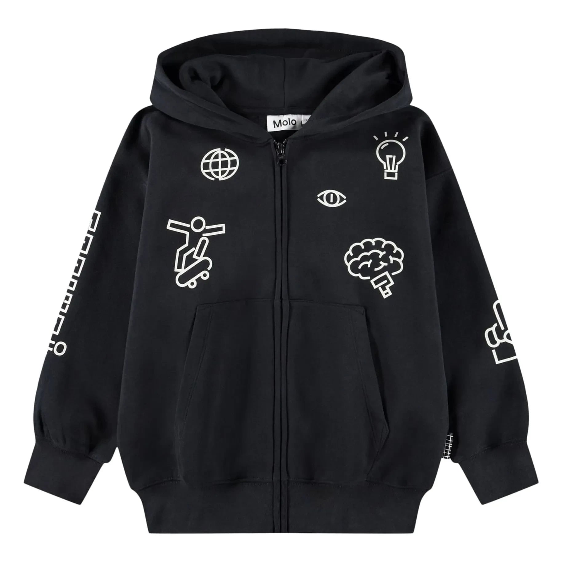 Molo - Marley Patch Fermuarlı Sweatshirt | Siyah