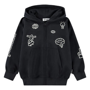 Molo - Marley Patch Fermuarlı Sweatshirt | Siyah