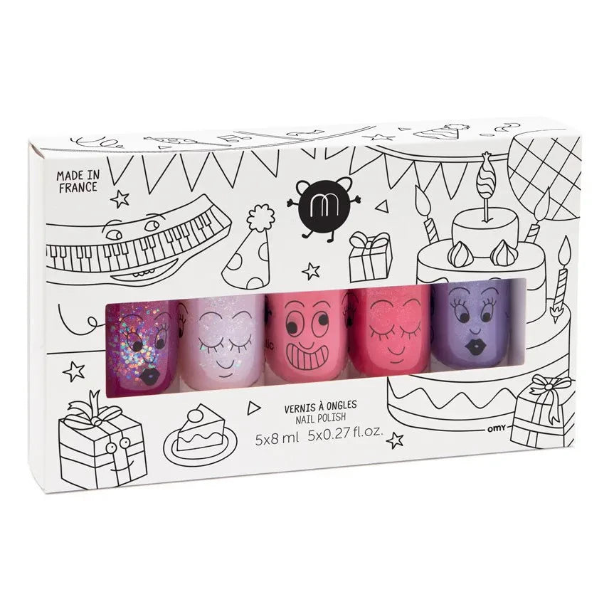 Nailmatic Kids - Set de 5 pintauñas - Sheepy, Polly, Cookie, Kitty y Piglou