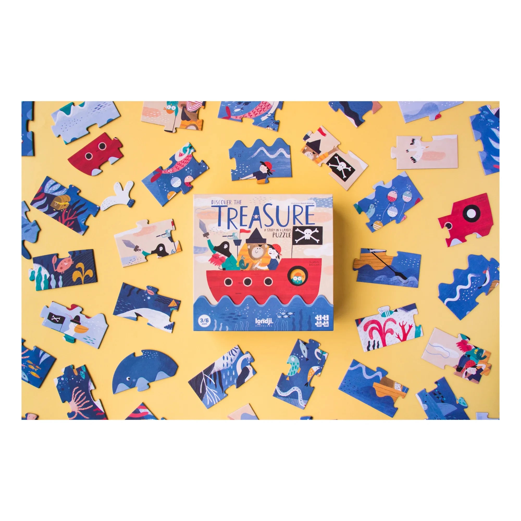 Londji - Puzzle de Suelo "Descubre el Tesoro" - 40 Piezas