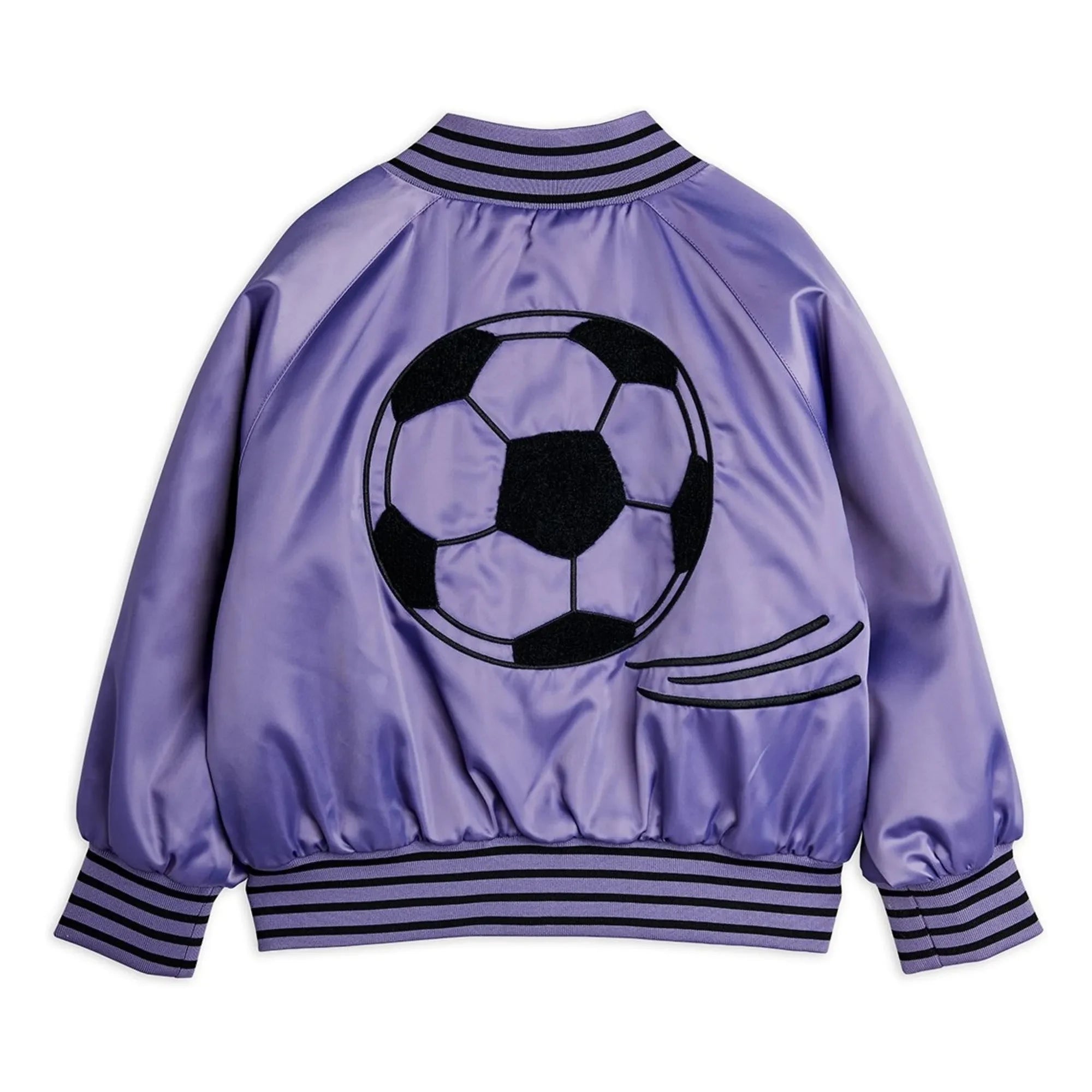 Mini Rodini - Bomber de fútbol de satén Fibras recicladas | Morado
