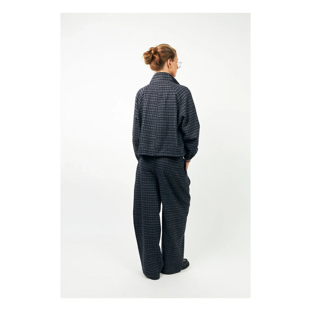 Lollys Laundry - Chaqueta Mae Carreaux | Azul noche