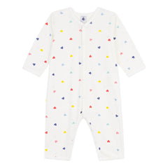 Petit Bateau - Pijama con estampado de corazones "Sleep Well" | Blanco