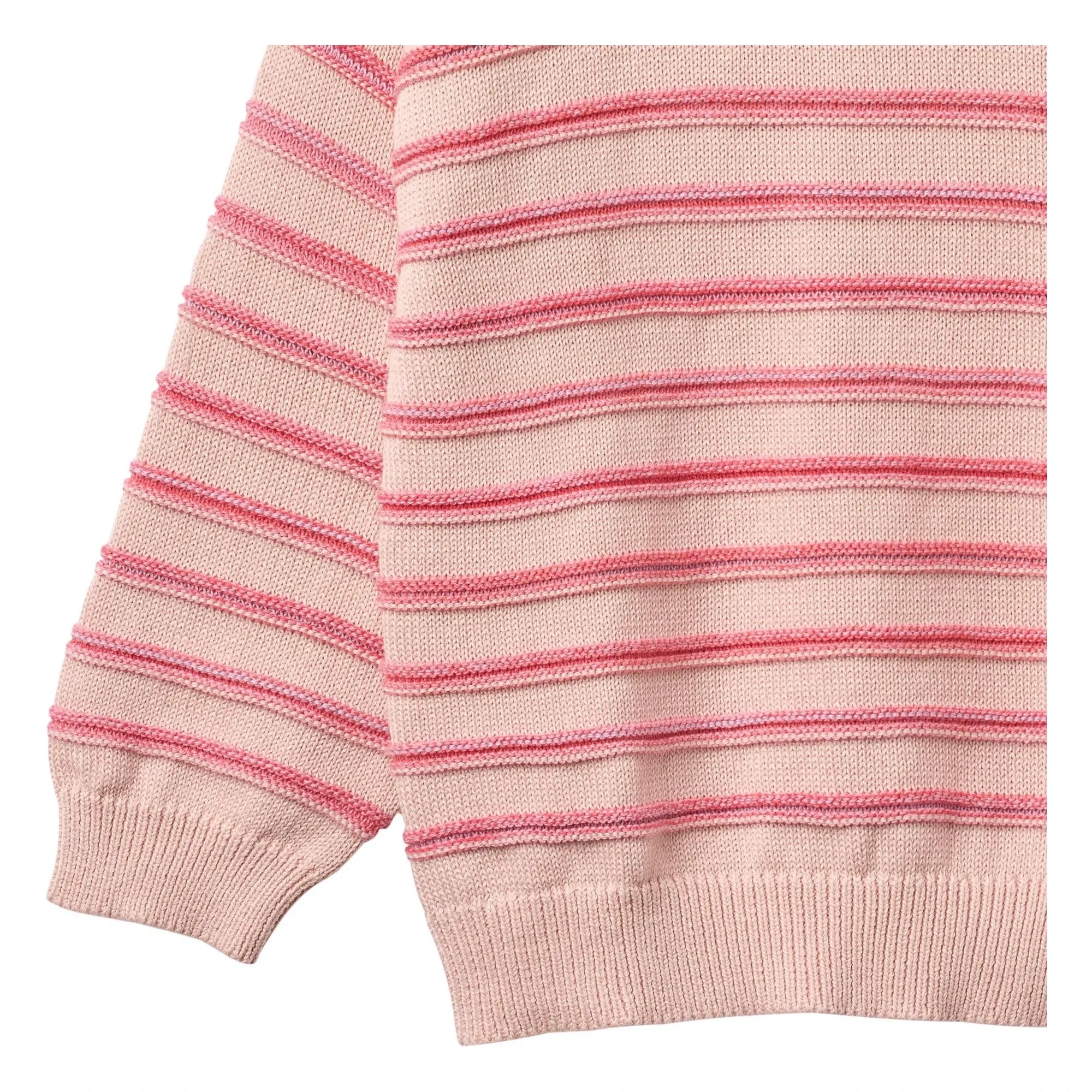 Wheat - Harlow Jersey de Jacquard de Algodón Orgánico a Rayas | Rosa Claro