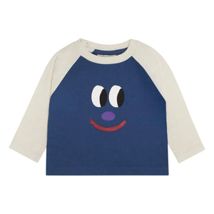 The Campamento - Colorblock Smiley Bebek Tişörtü | Mavi