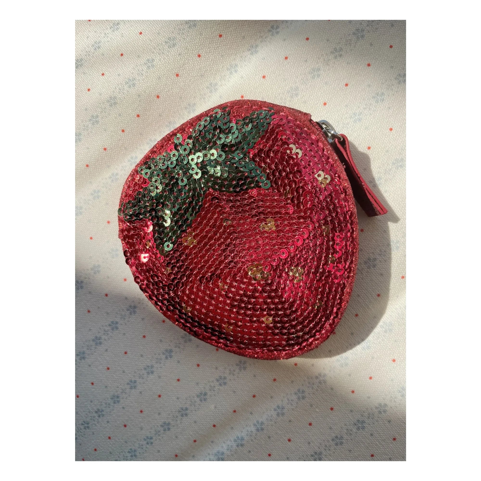 Konges Sløjd - Bolso con Lentejuelas de Fresa | Rojo