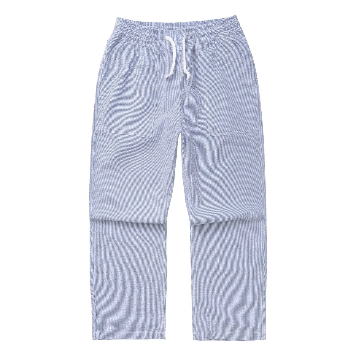 Service Works - Pantalones seersucker a rayas de durazno | Azul claro