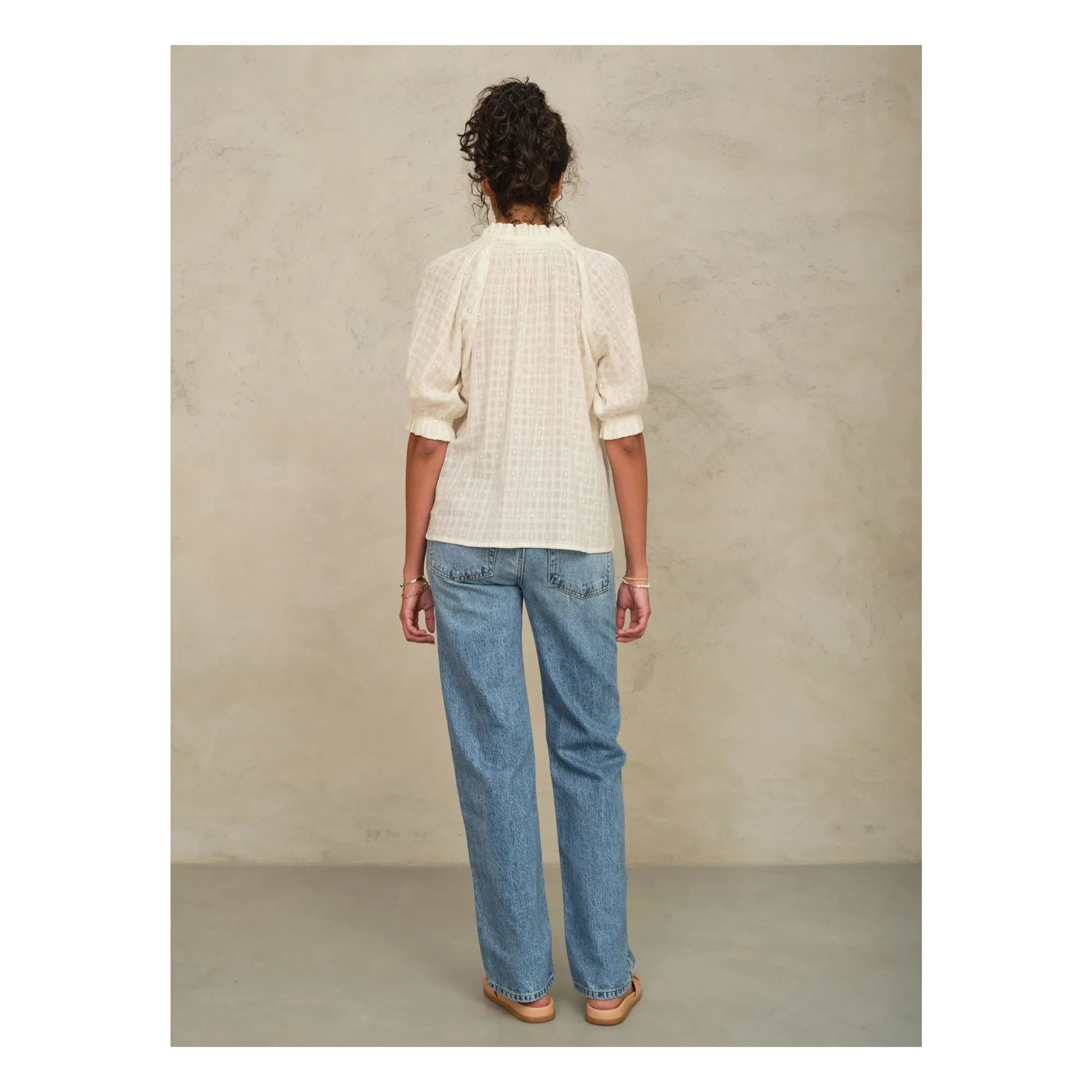 M.A.B.E. - Blusa de algodón Etta | Crudo