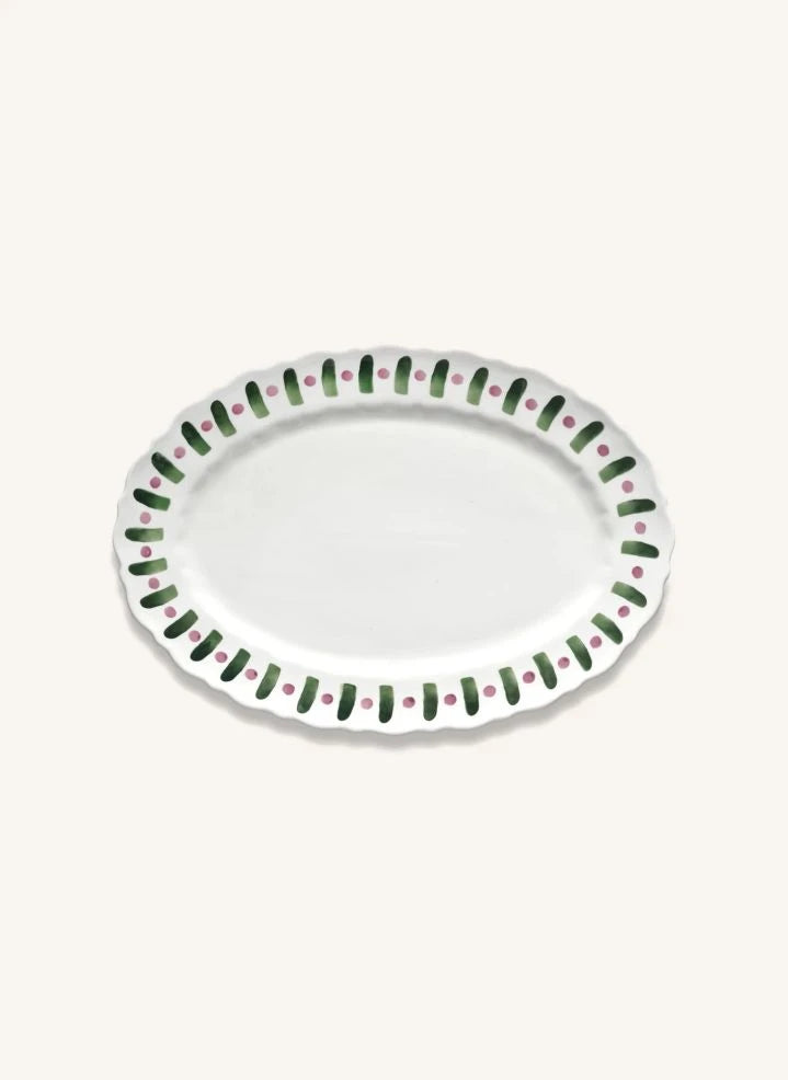 Serax - Plato de Servicio Charly a Rayas | Verde