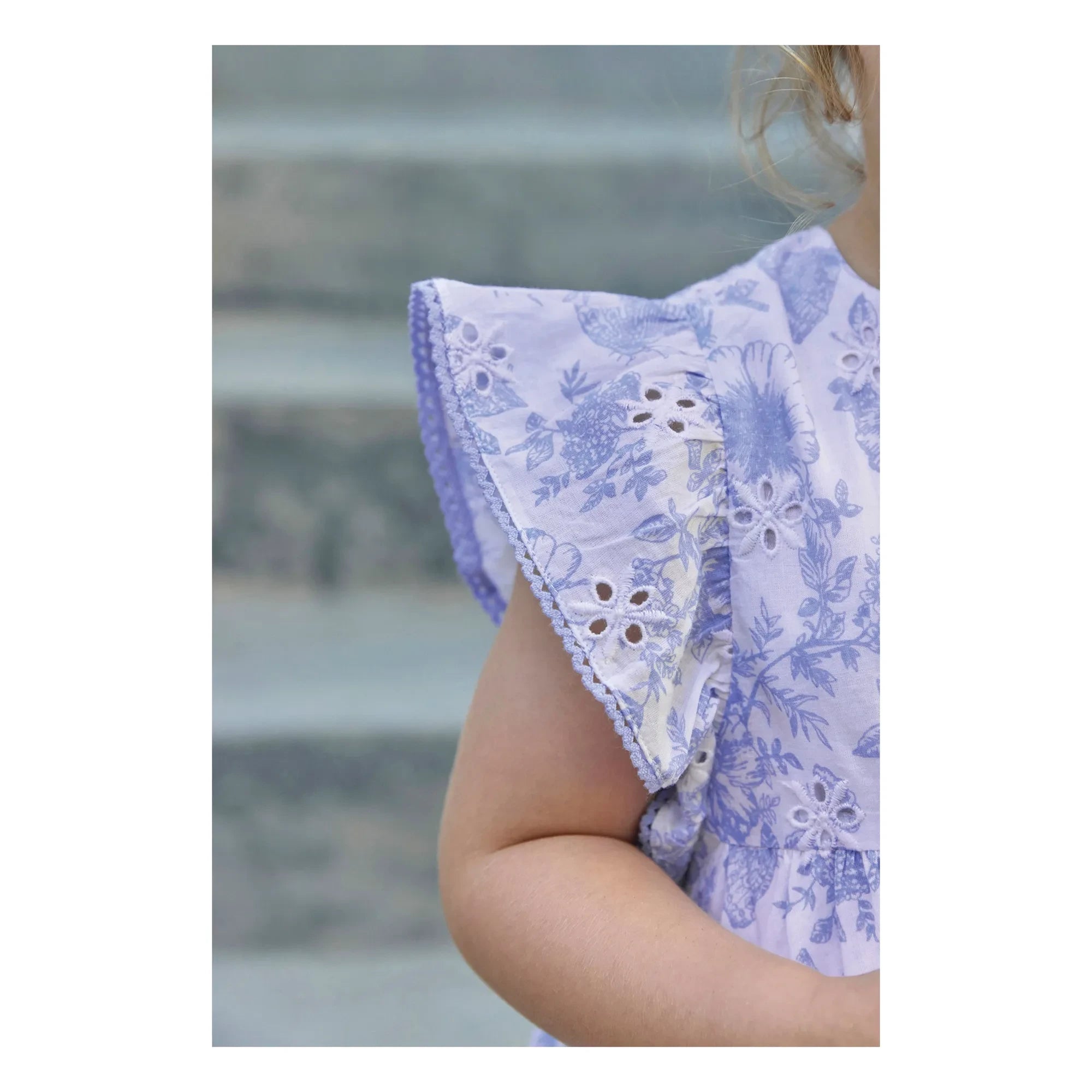 Tartine et Chocolat - Pelele floral | Azul celeste
