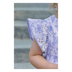 Tartine et Chocolat - Pelele floral | Azul celeste