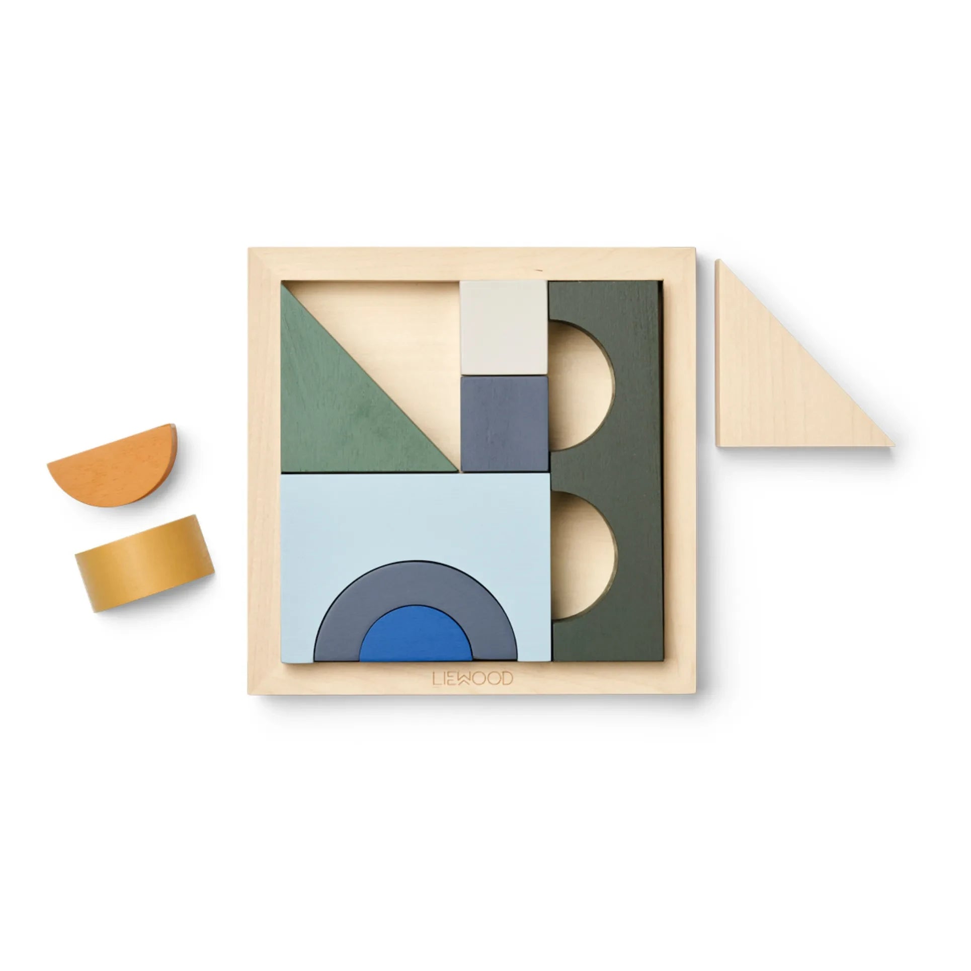 Liewood - Puzzle de madera Ishan | Verde
