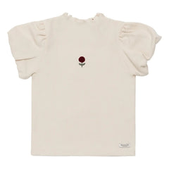 Donsje - Camiseta de algodón orgánico Marien Fleur | Crudo
