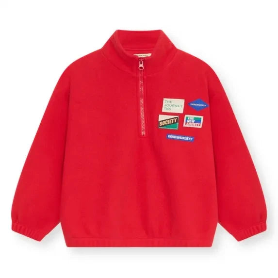 the new society - Sudadera con Cremallera Cloudy | Rojo