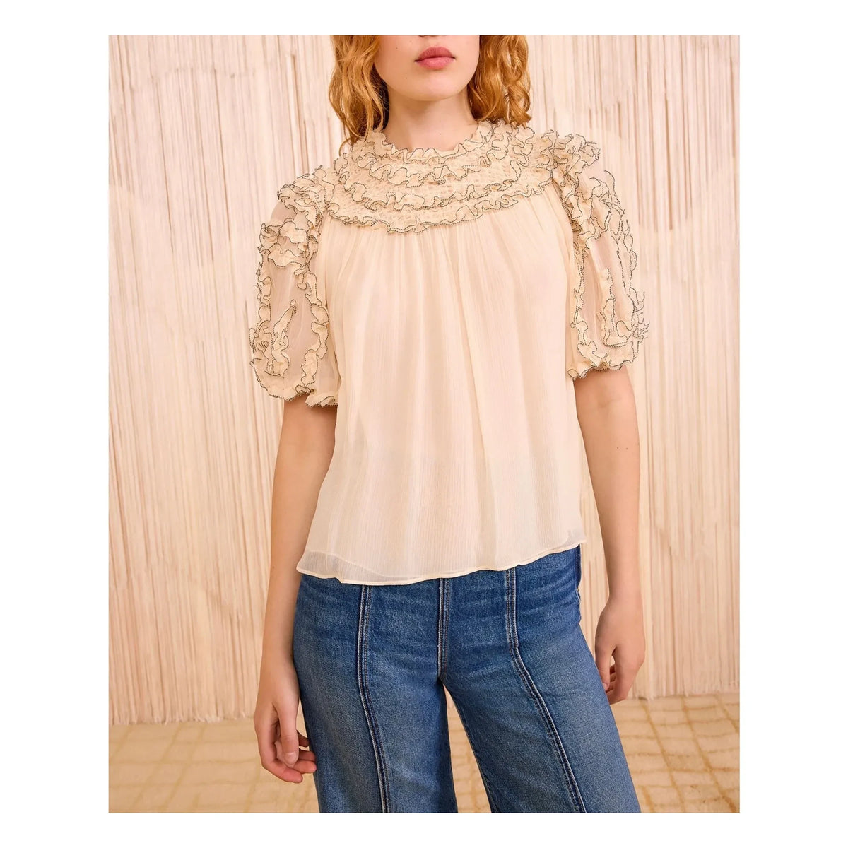 Ulla Johnson - Blusa de seda Isolda | Crudo