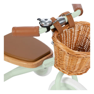 Banwood - Triciclo de metal y madera | Verde menta