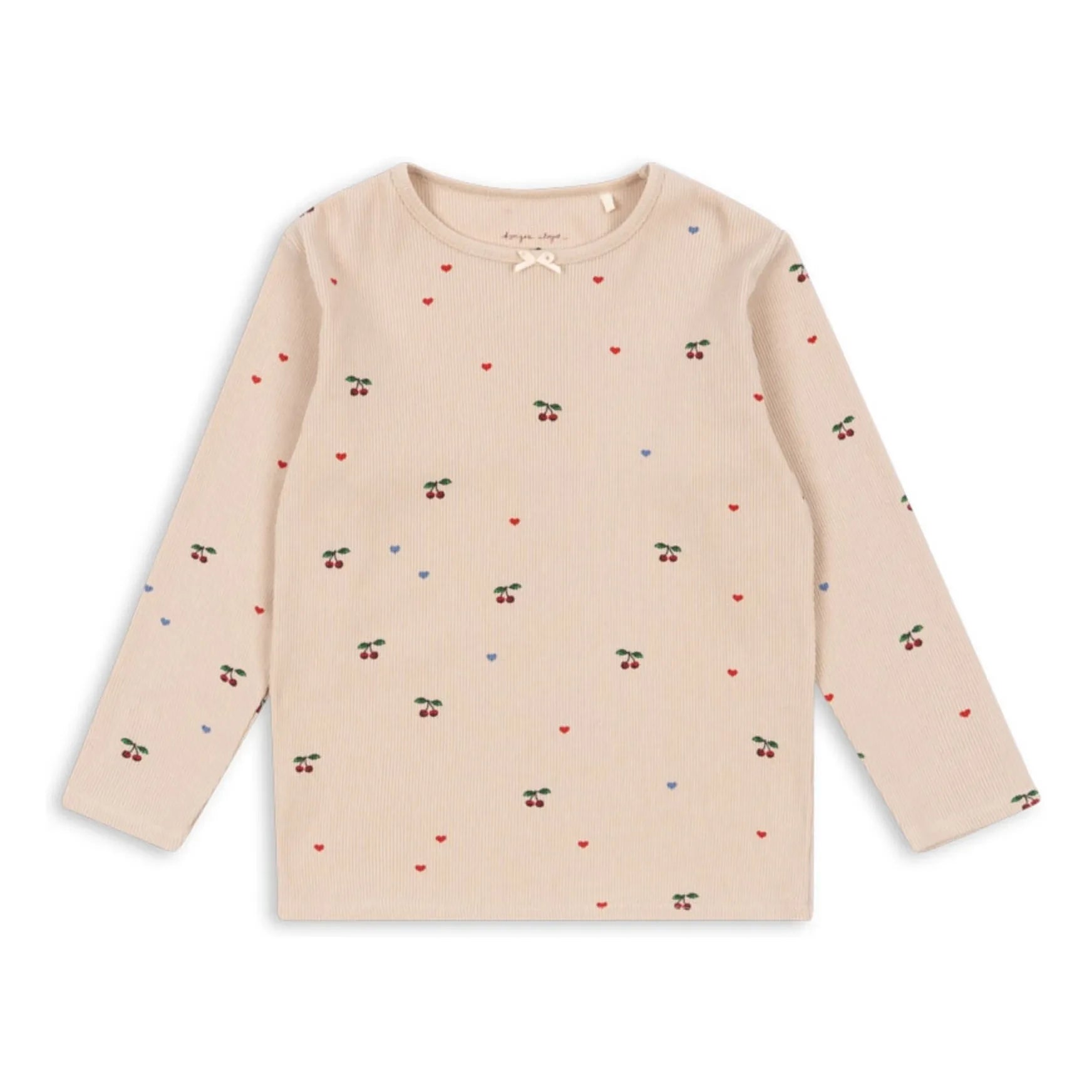 Konges Sløjd - Camiseta acanalada de algodón orgánico Ella Cerises | Rosa palo